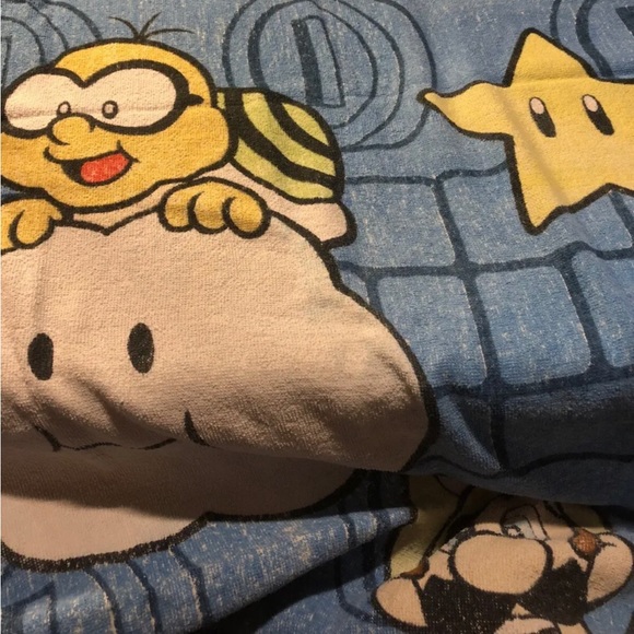 Vintage Nintendo Super Mario Luigi Beach Towel 26x51 Kids Bath Pool Rare - Picture 10 of 12